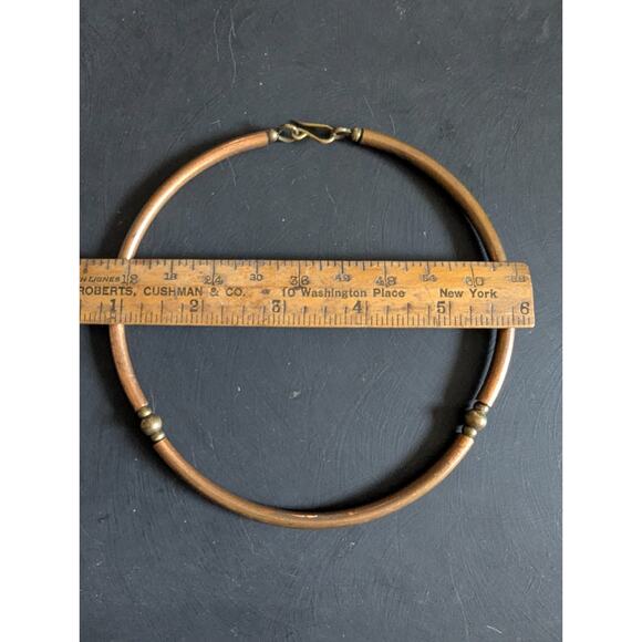 Vintage Copper Brass Ball Neck Ring Choker 46.89 grams - Picture 2 of 6